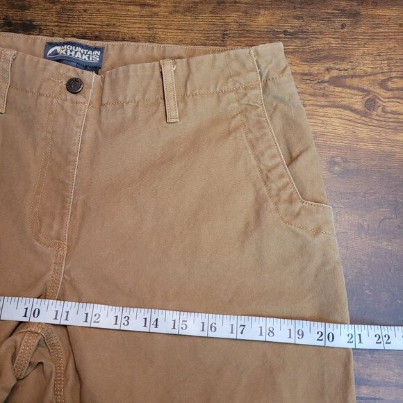 Mountain Khakis Alpine Pants Size 12 Double Knee Tan Canvas Outdoor Gorpcore - Picture 6 of 10